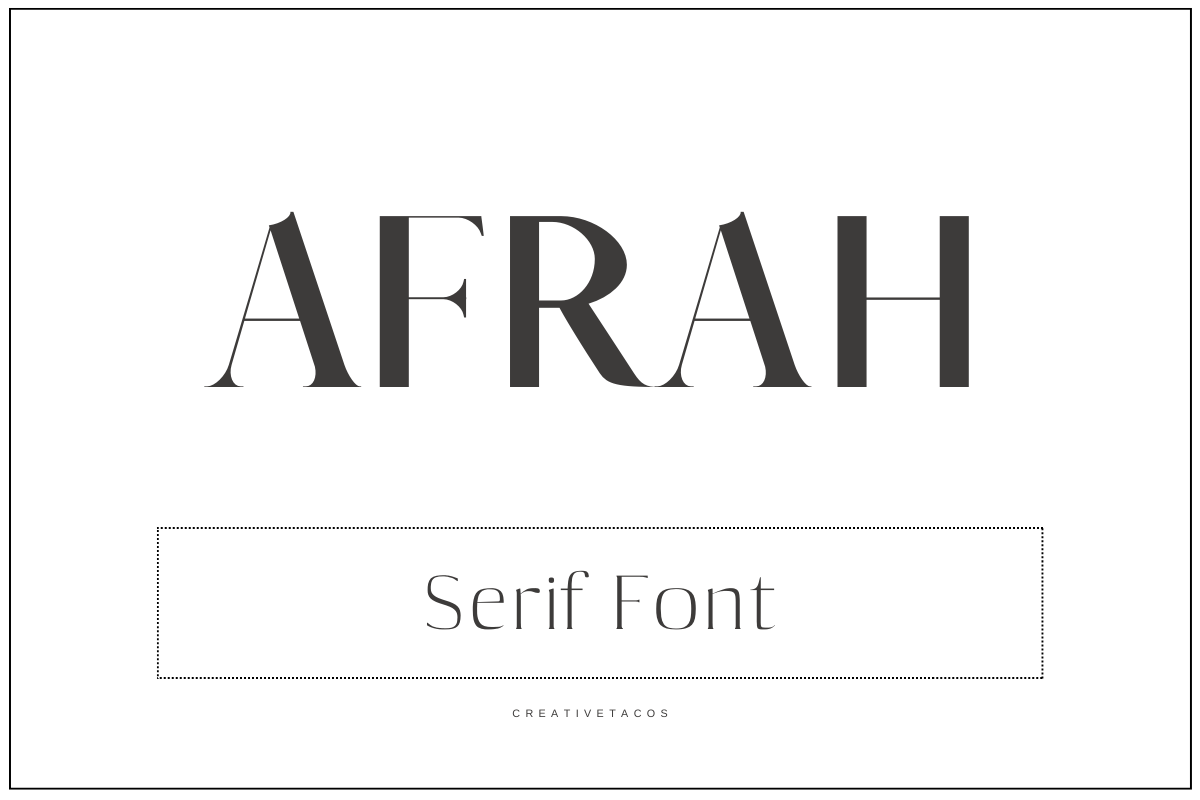 Afrah Serif Font Featured Image