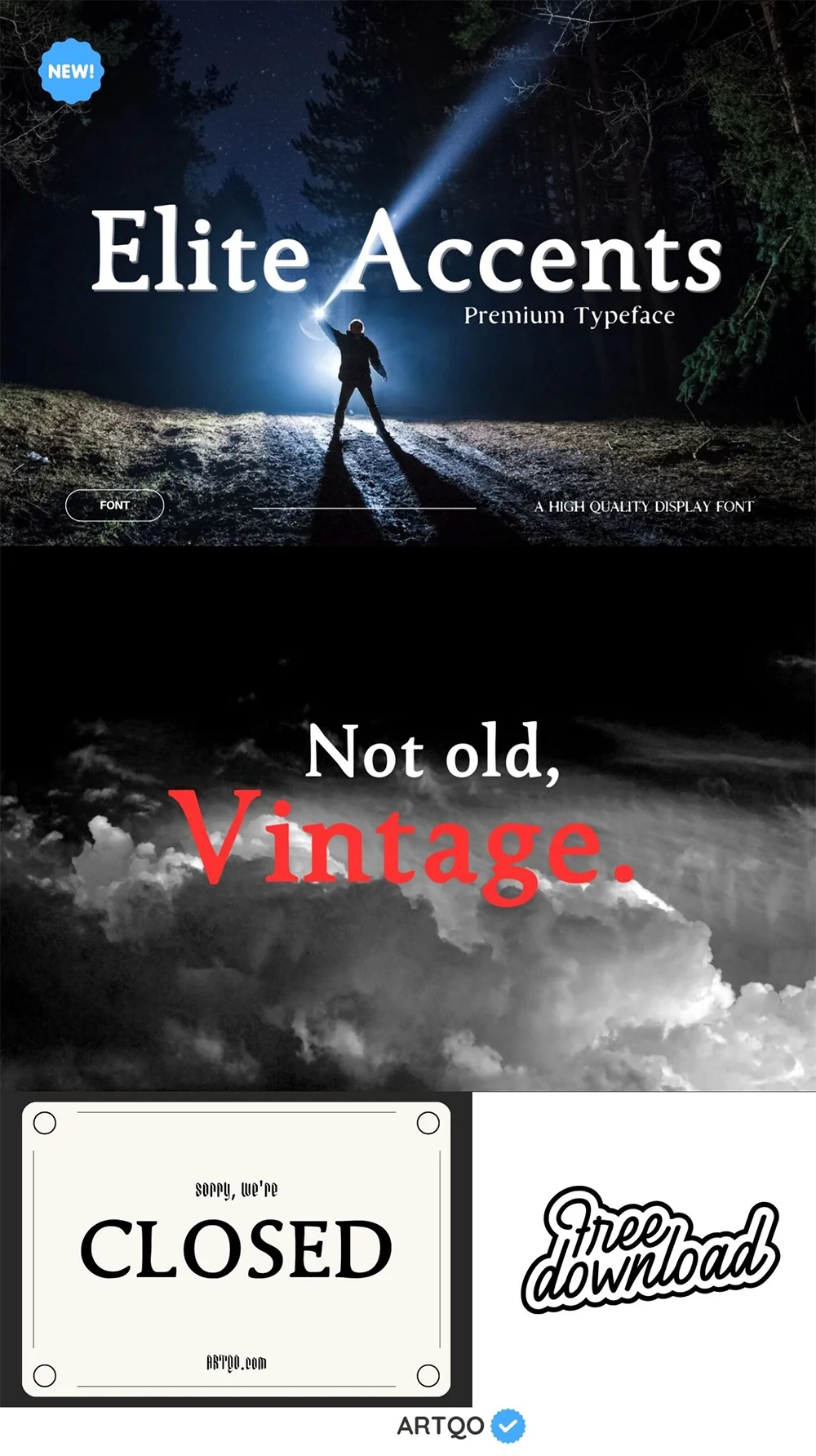 Elite Accents Font Pinterest Image