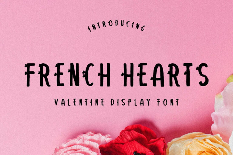 French Hearts Display Font