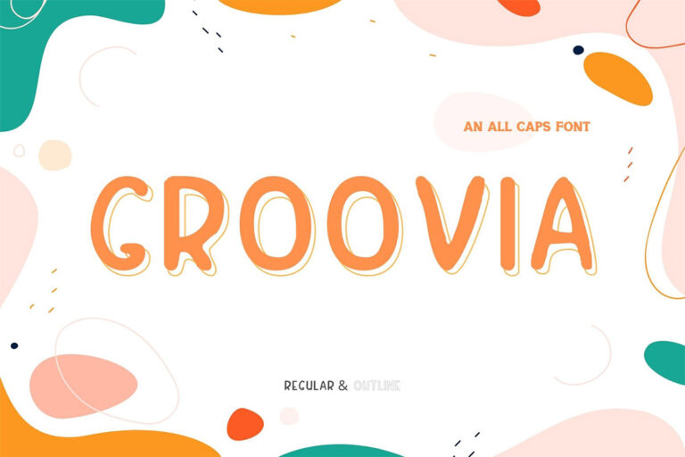 Groovia Font – An All Caps Font Duo