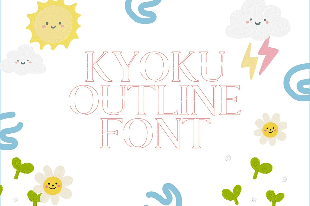 Kyoku Outline Font Feature Image