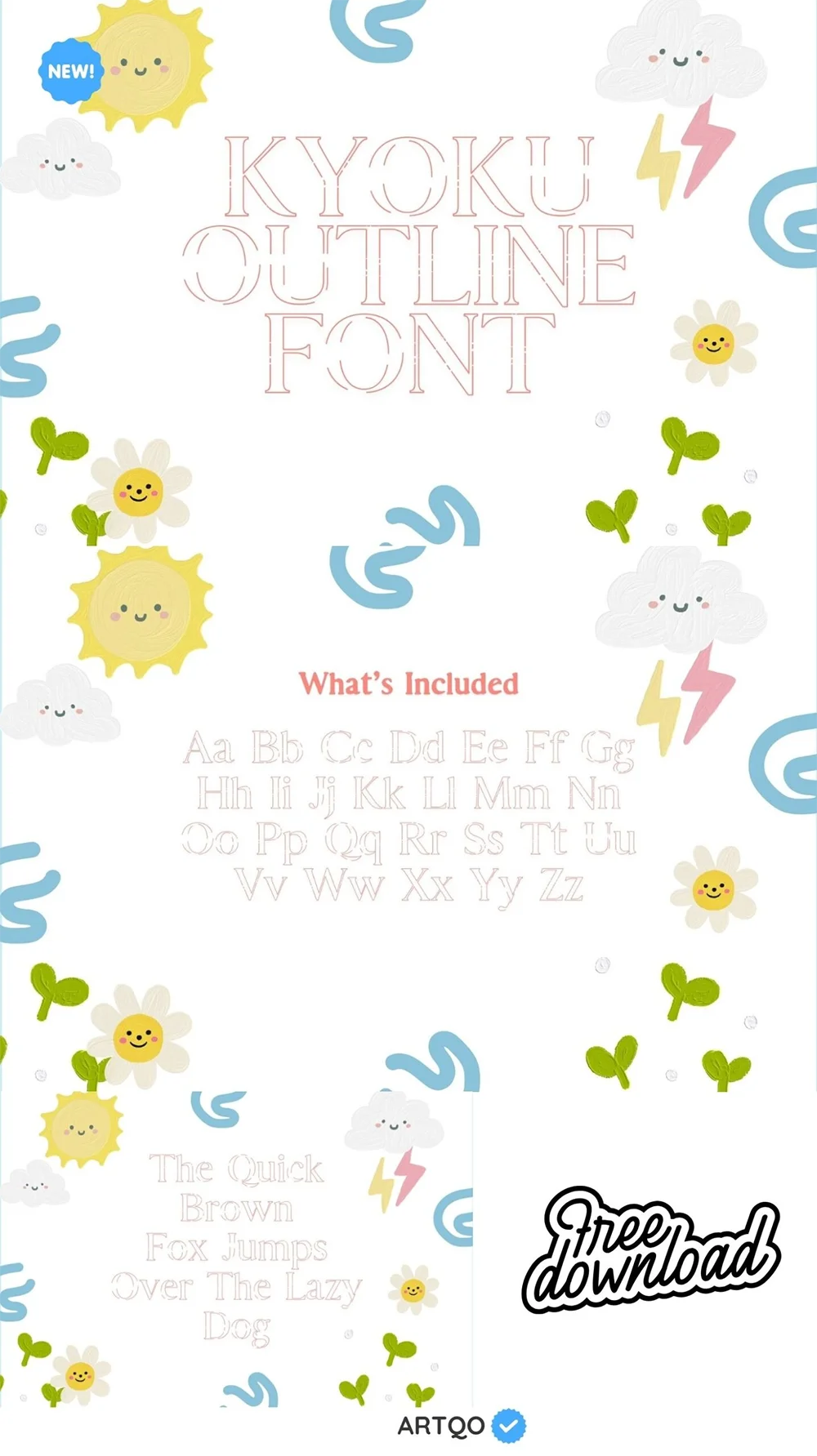 Kyoku Outline Font Pinterest Image