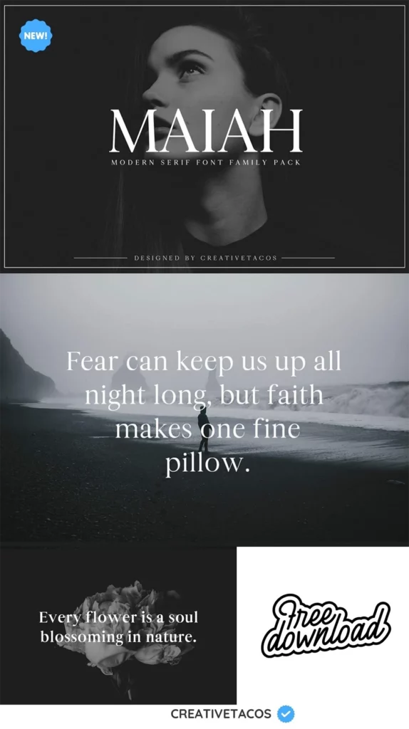 Maiah Serif Font Preview Image