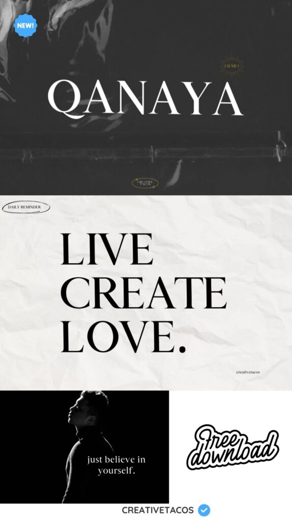 Qanaya Serif Font Pinterest Image