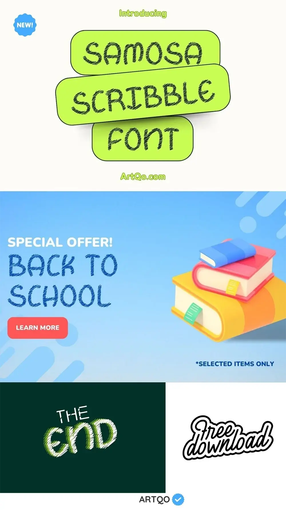 Samosa Scribble Font Pinterest Image