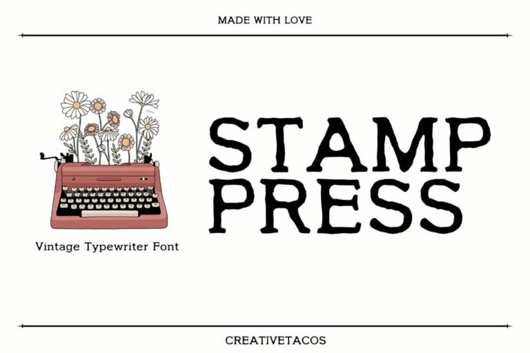Stamp Press Typewriter Font Feature Image
