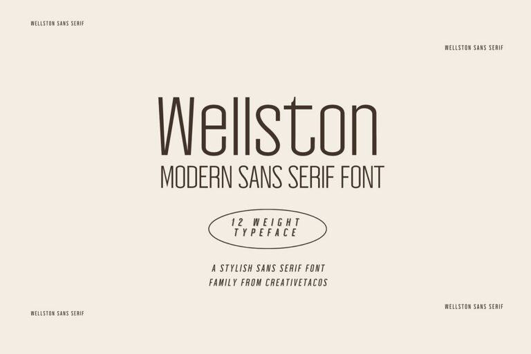 Wellston Modern Sans Serif Font