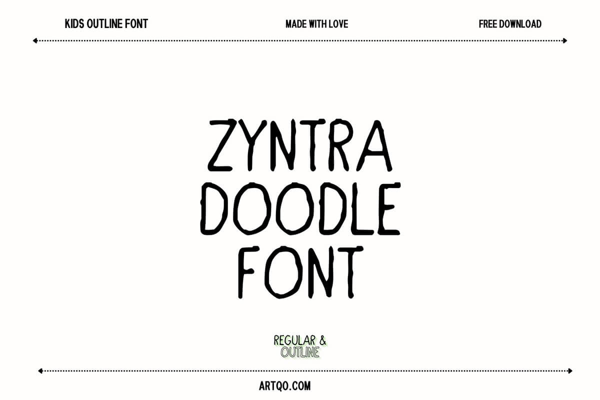 Zyntra Doodle Font Feature Image