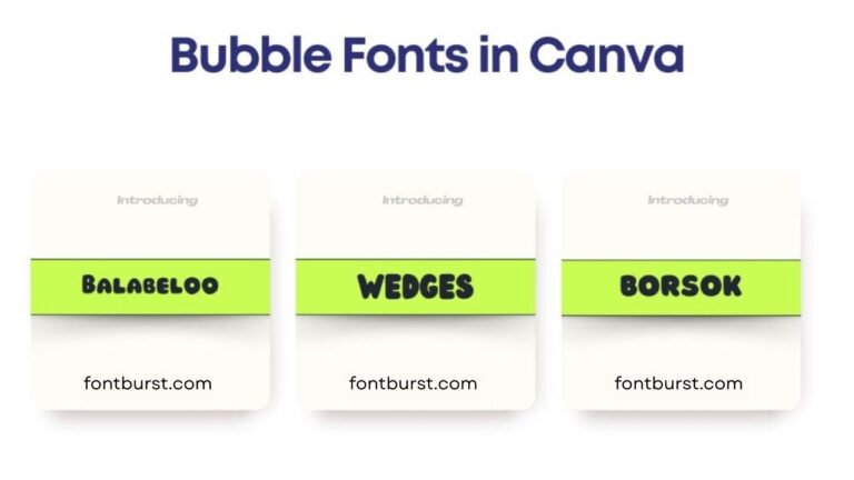 10 Bubble Fonts in Canva