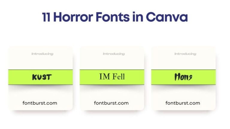 11 Horror Fonts in Canva