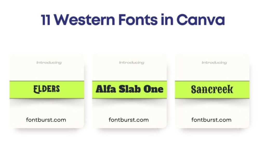 11 Western Fonts in Canva - Font Burst