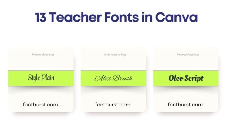 13 Teacher Fonts in Canva