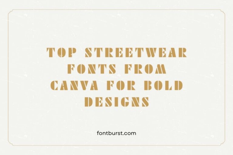15 Top Streetwear Fonts from Canva for Bold Designs