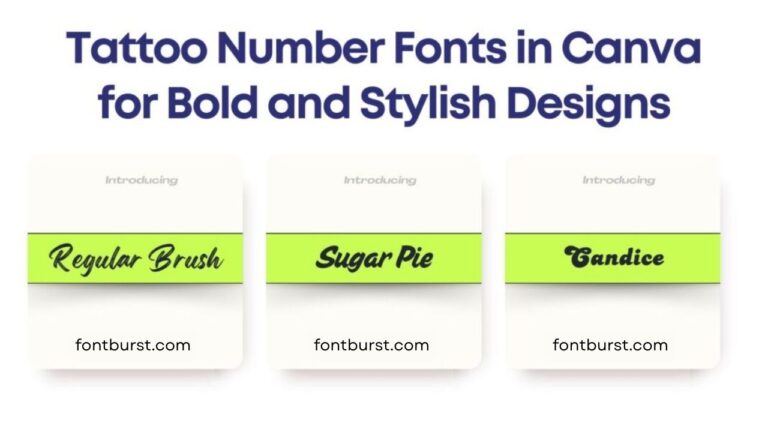 17 Tattoo Number Fonts in Canva for Bold and Stylish Designs