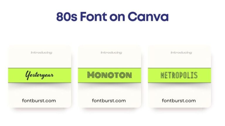 80s Fonts on Canva
