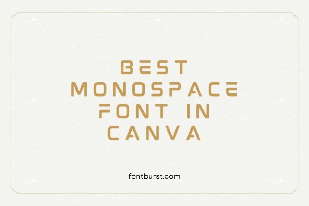 Best Monospace Font in Canva - Font Burst