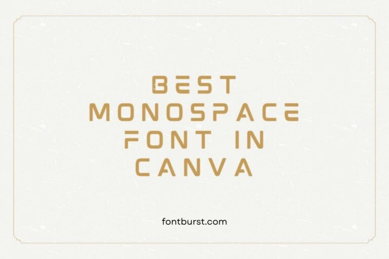 Best Monospace Font in Canva