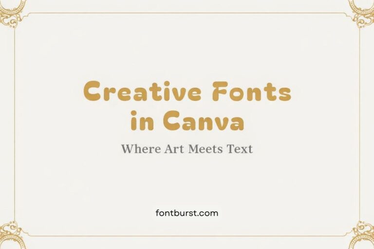 Creative Fonts in Canva Where Art Meets Text