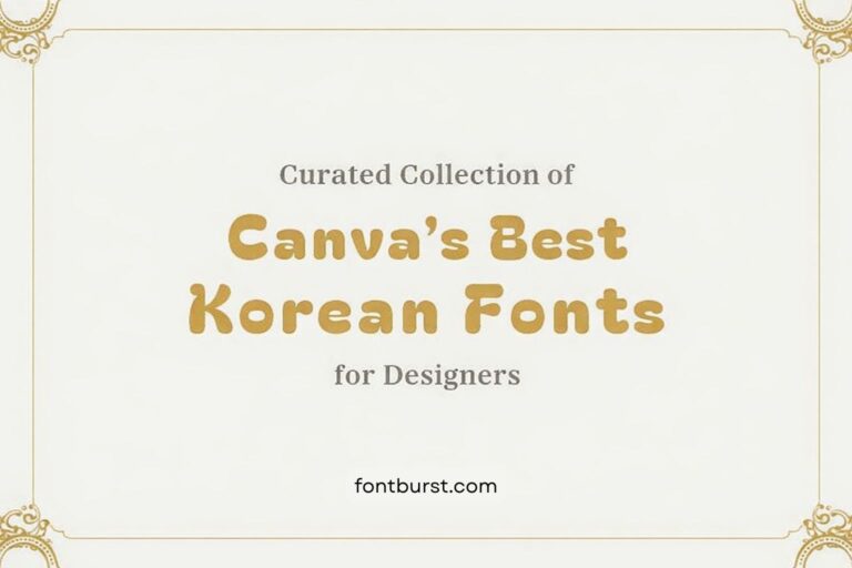 Curated Collection of Canva’s Best Korean Fonts for Designers