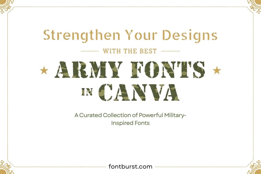 Strengthen Your Designs with the Best Army Fonts in Canva - Font Burst