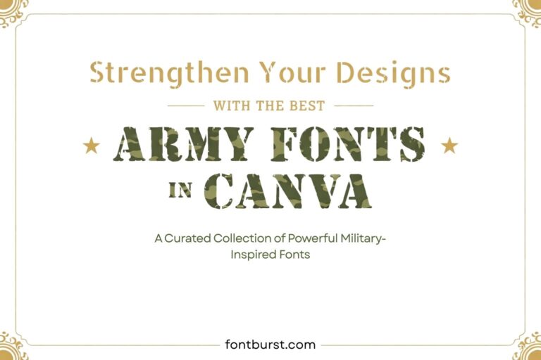 Strengthen Your Designs with the Best Army Fonts in Canva
