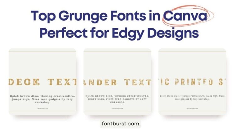 Top Grunge Fonts in Canva Perfect for Edgy Designs