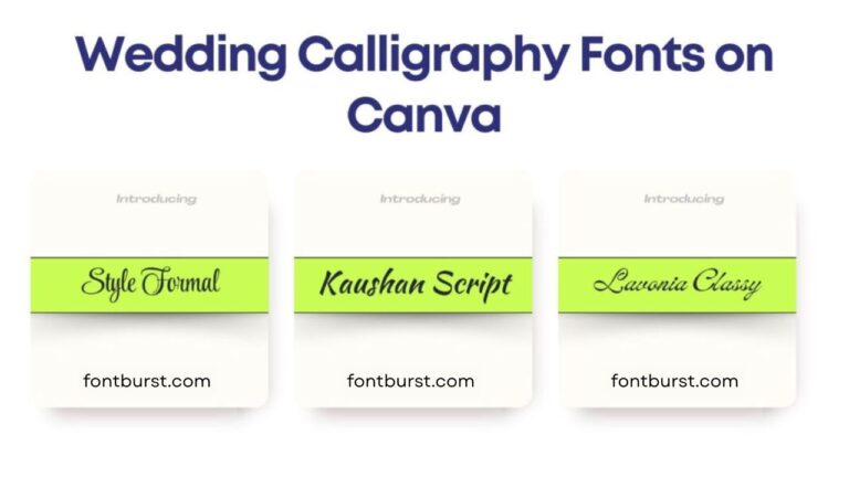 Wedding Calligraphy Fonts on Canva