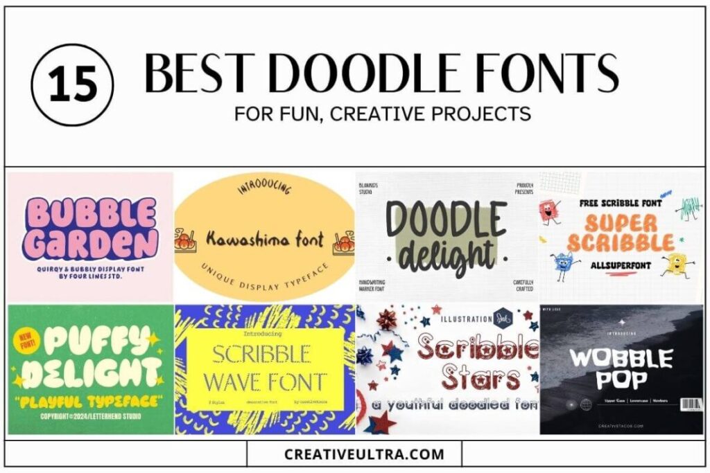 15 Best Doodle Fonts for Fun, Creative Projects - Font Burst