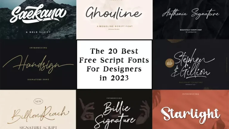 20 Best Free Script Fonts For Designers in 2026