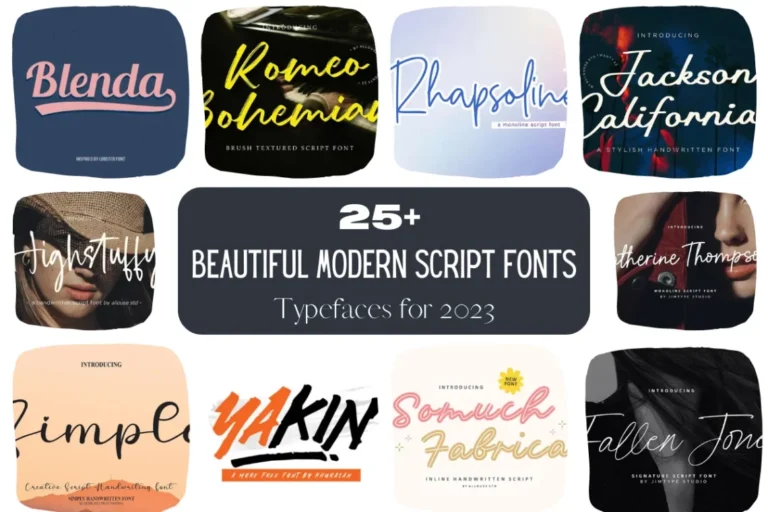 25+ Beautiful Modern Script Fonts | Typefaces for 2026