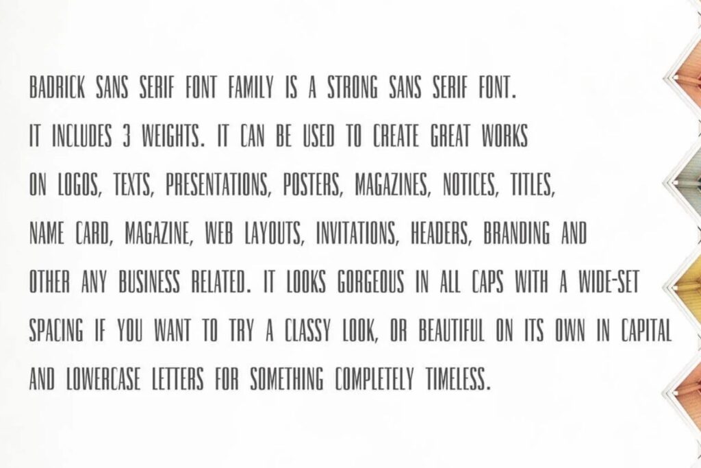 Badrick Sans Serif Font Preview 1