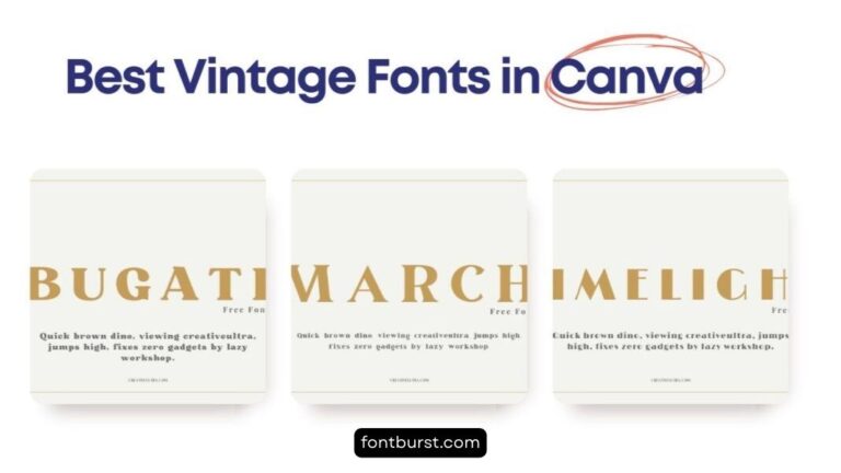 Best Vintage Fonts in Canva