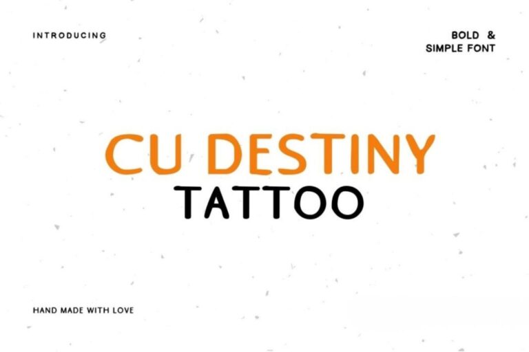 CU Destiny Tattoo Font