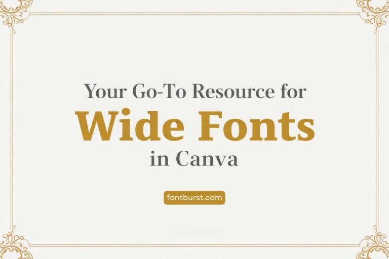Your Go-To Resource for Wide Fonts in Canva