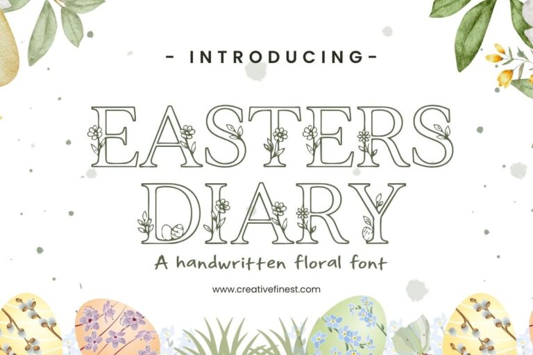 Easters Diary Handmade Font 1