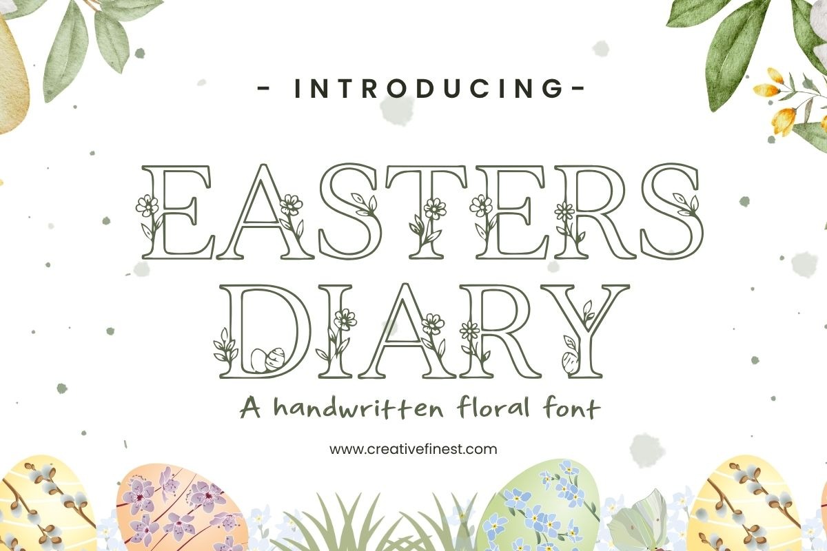 Easters Diary Handmade Font 1