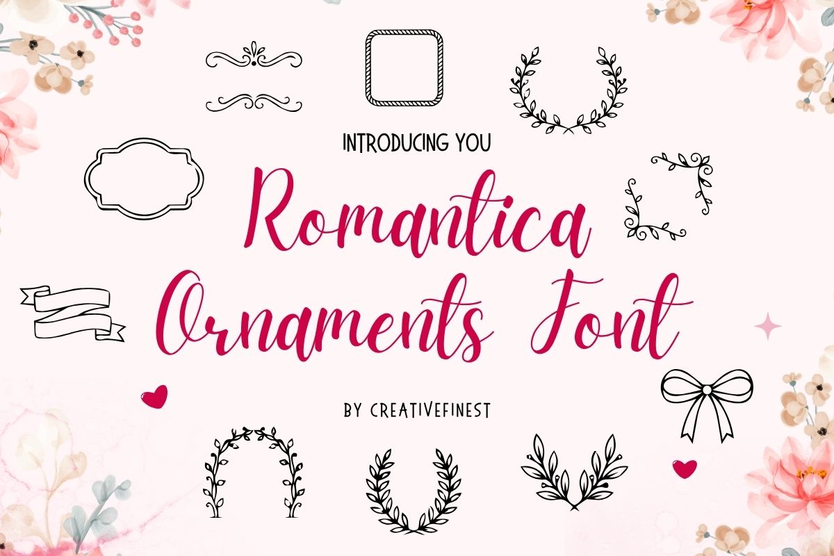 Romantica Ornaments Font 1