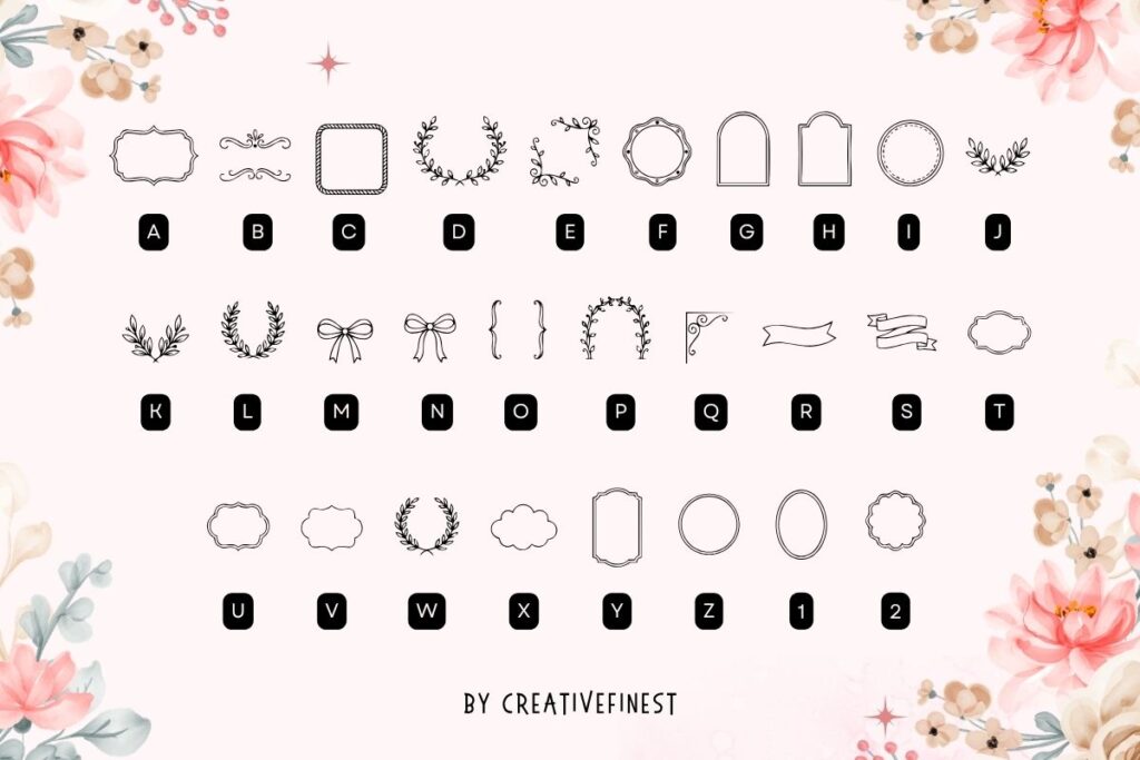 Romantica Ornaments Font 2