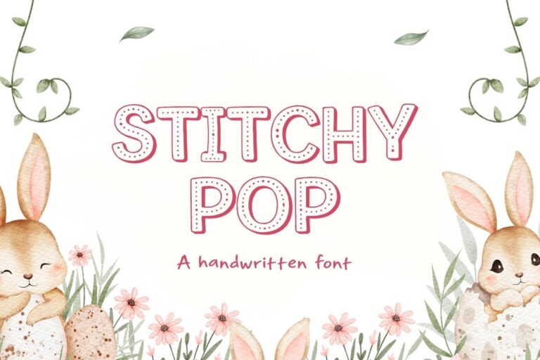 Stitchy Pop Handmade Font 1